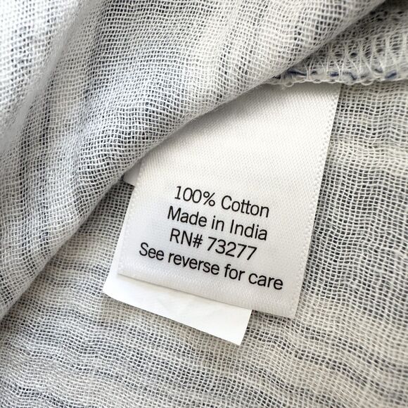 NWT Sonoma Sleeveless Top Size S Blue White Stripe Tank Top 100% Cotton - Picture 7 of 10